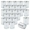 24 Pack Mercury Glass Silver Votive Candle Holders Bulk Set for Tea Lights, Table Decoration, Wedding, Party (2.2 x 2.6 In)